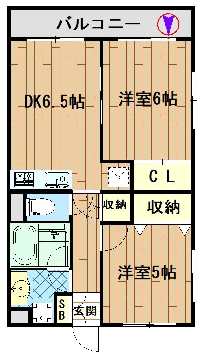 クレスト鹿島  間取り図