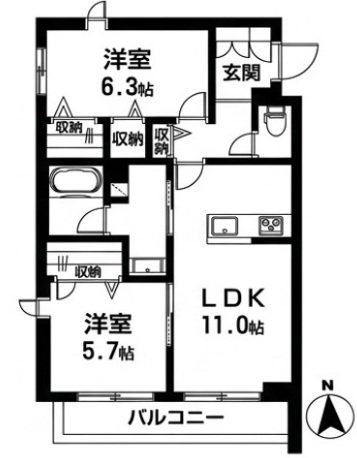 ベラチッタ 桜川 間取り