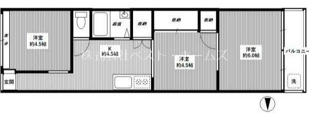 サンシュウ常盤台コーポ 間取り