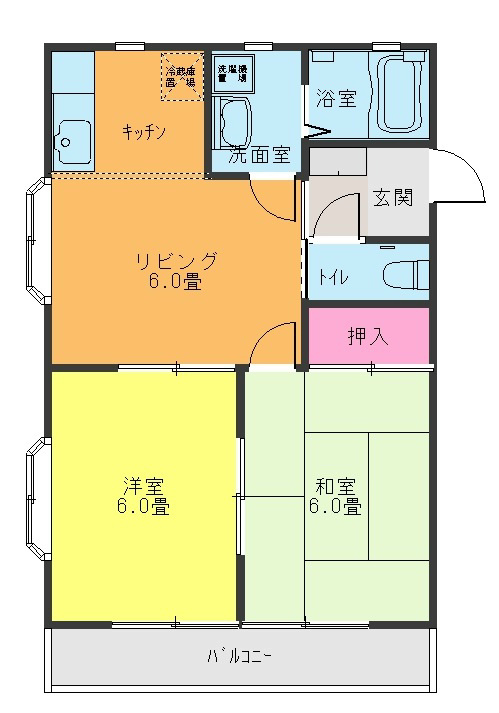ウッディーキャッスル  103号室 間取り