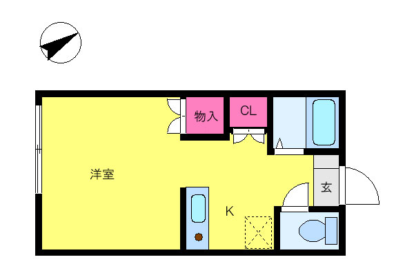 バディハイツ中野台  1-A号室 間取り
