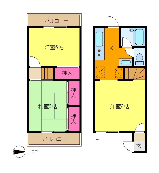 ガーデンパレスA棟 102号室 間取り