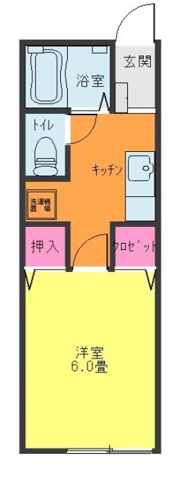 BELLWOODⅠ 1-C号室 間取り