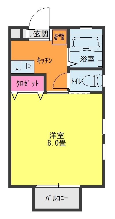BELLWOODⅡ 206号室 間取り