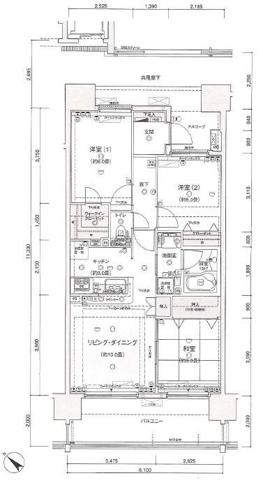 ルネサンス梅郷駅前  902号室 間取り