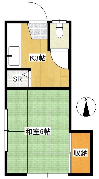 田邉荘 8号室 間取り