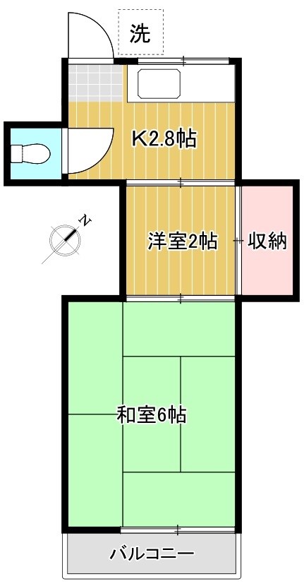 佐藤アパート 2号室 間取り