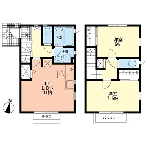 ボン　ヴィラージュ　ミキ　Ｄ 間取り