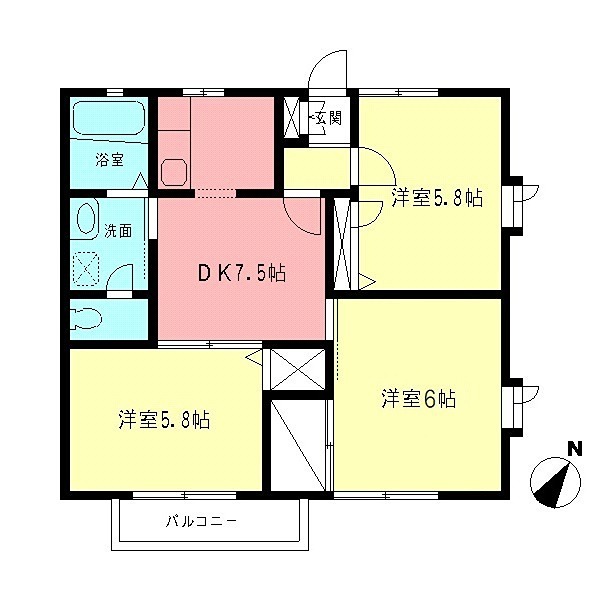 パストラルコテージＣ 間取り