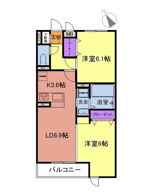 サニーウェルくぬぎ坂Ⅰ 間取り