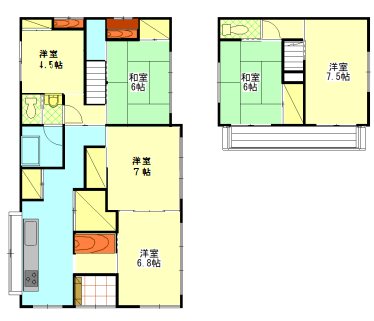 内山貸家 間取り