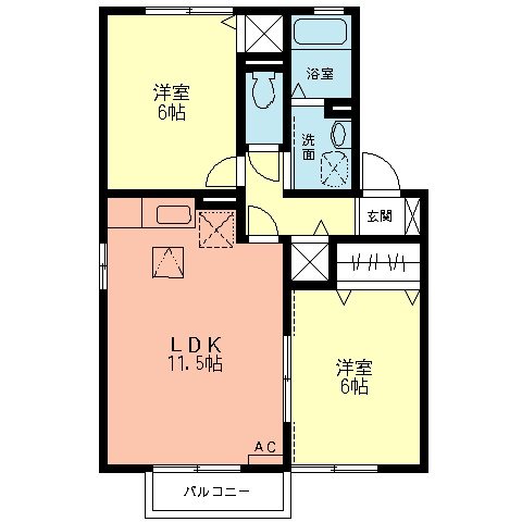 エブリーヌⅡ 間取り