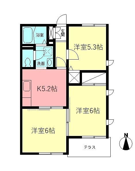 ハイツコスモ弐番館 間取り