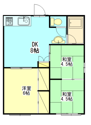 石川ハイツB 間取り