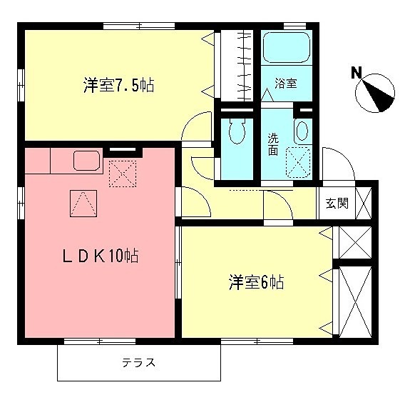 サンローズ鵠沼Ｄ 間取り
