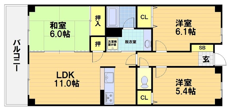 レジディア太秦 間取り