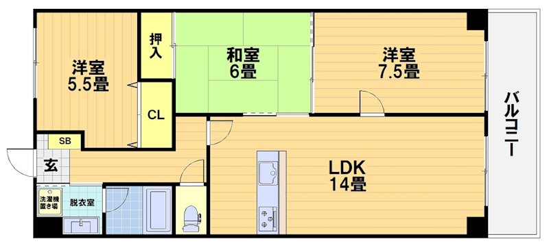 アメニティ双ケ丘 間取り