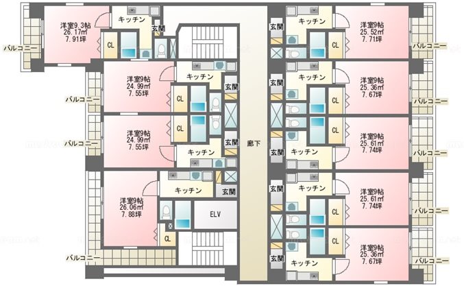 ハウスセゾン御所南 間取り