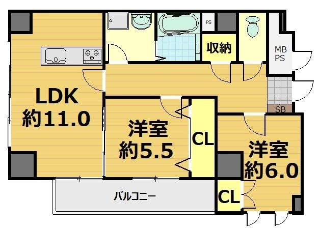 ノーブル御池Ⅰ 間取り