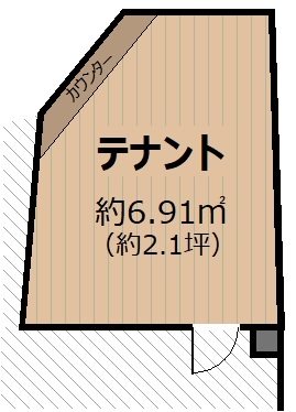 カットサロンホーク内店舗（間借り） 間取り