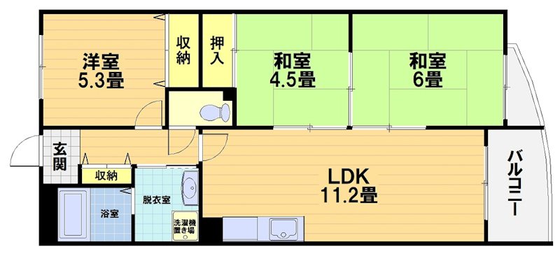 クラヴァス長岡京 間取り
