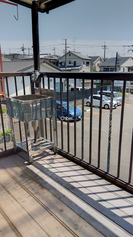 深草大亀谷大山町貸家 ベランダ