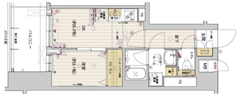 アスヴェル京都西大路SOUTH 間取り