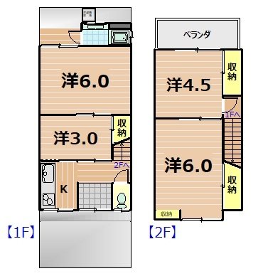 向島津田町貸家 間取り