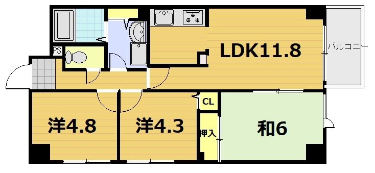 パインフィールド吉祥院 間取り