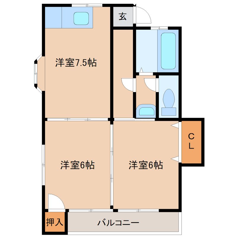 友添ハイツ 間取り