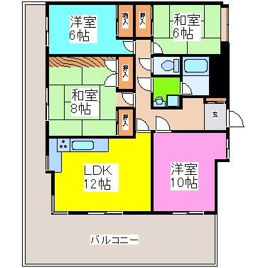 ライオンズマンション九品寺 間取り