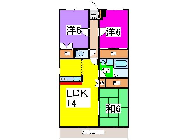 サンメゾン水前寺 間取り