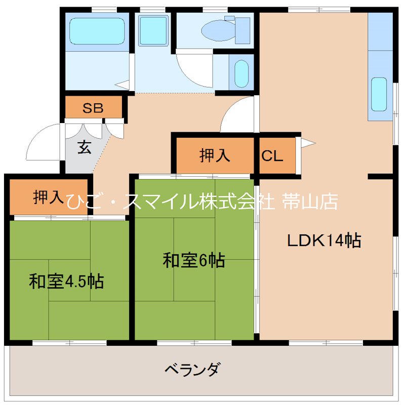 白山荘B棟 間取り