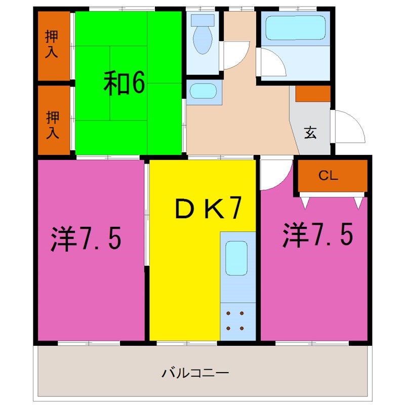 コーポ矢野 間取り