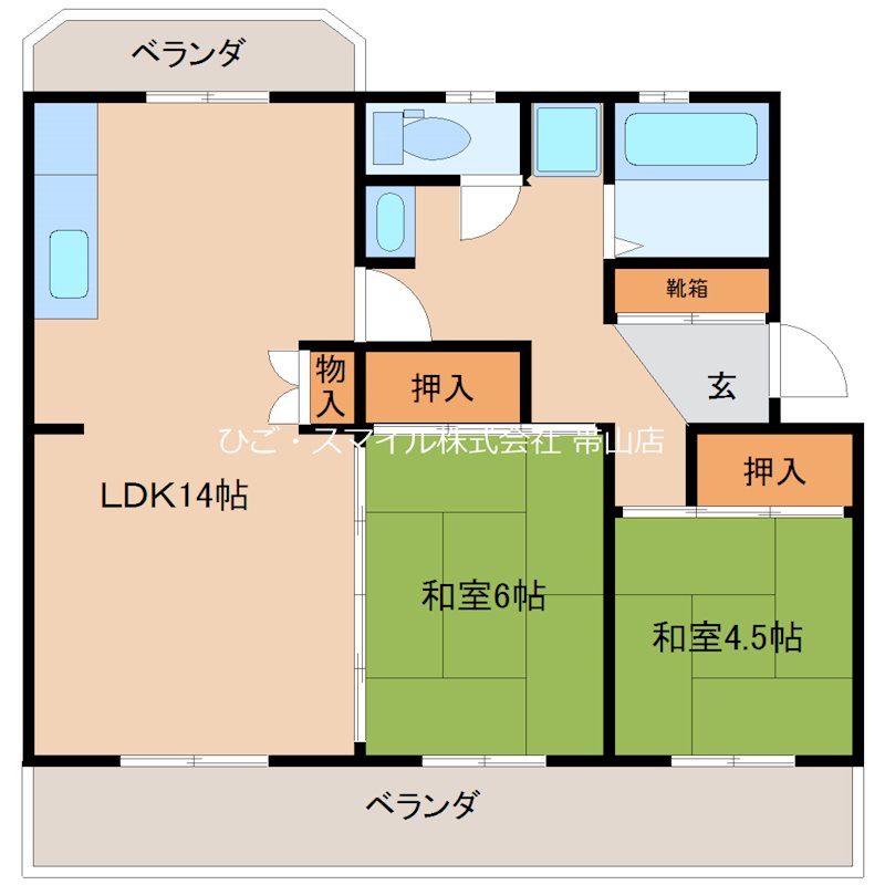 白山荘A棟  間取り