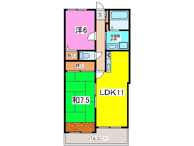 ロイヤルマンション健軍Ⅰ 間取り