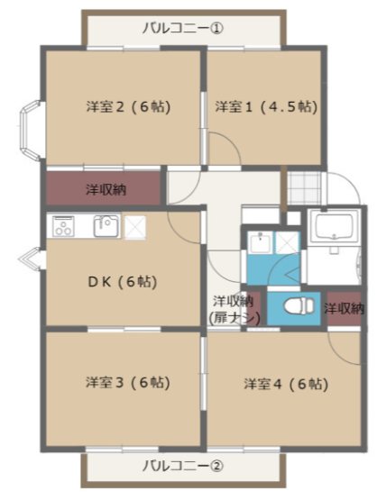 サンビレッジ熊本 B 間取り