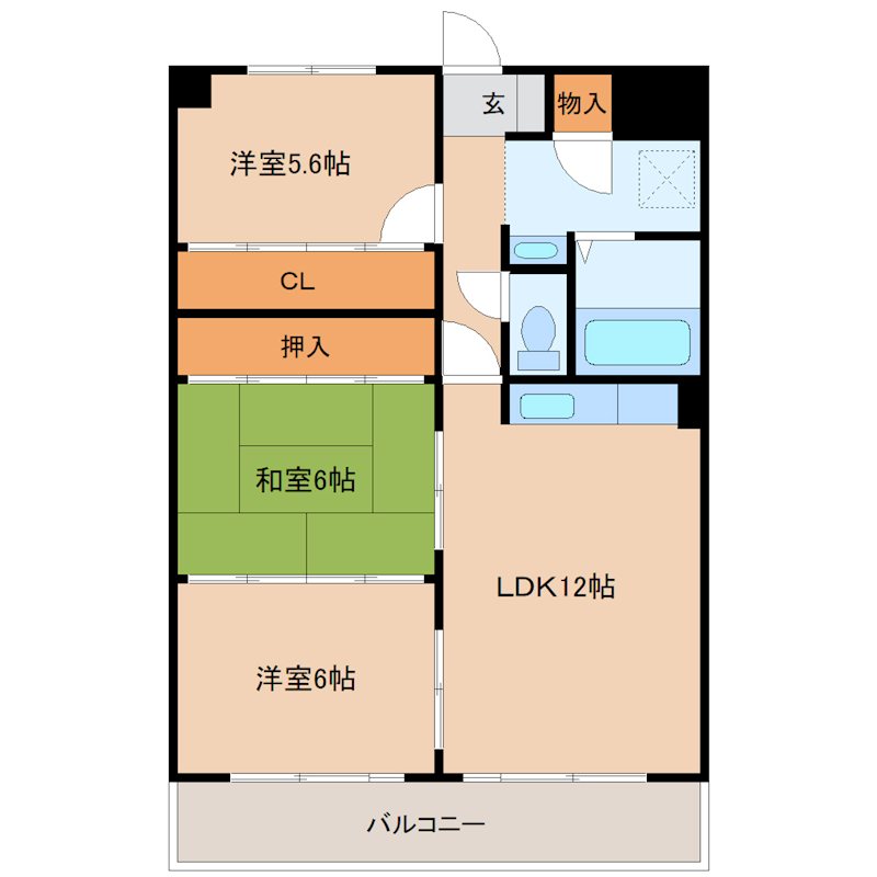 西原ドリームマンション 間取り