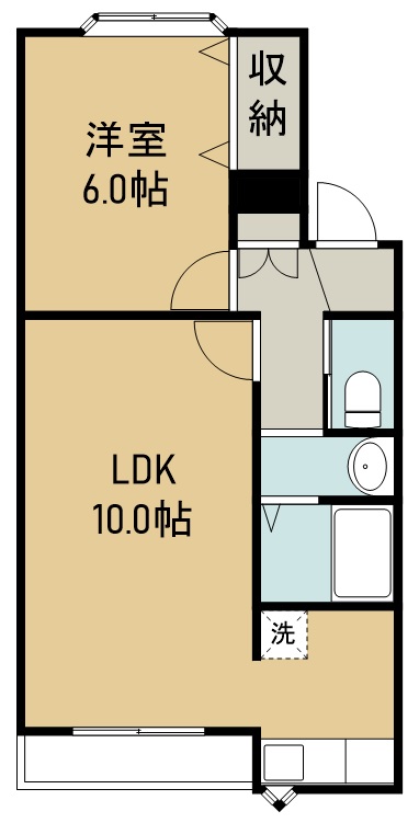 キャステール砂押Ⅰ 106号室 間取り