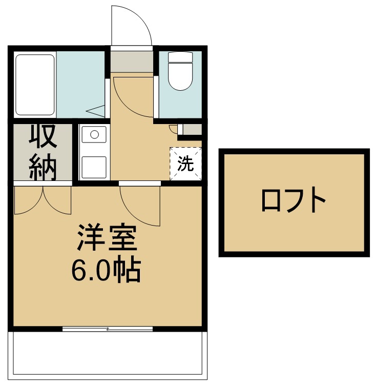 ホワイトパレス笠神Ⅰ 203号室 間取り