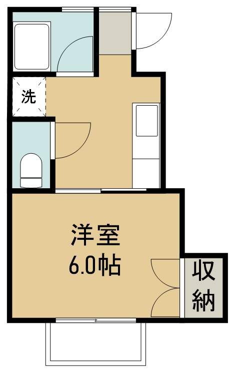 第三コーポ美徳 205号室 間取り