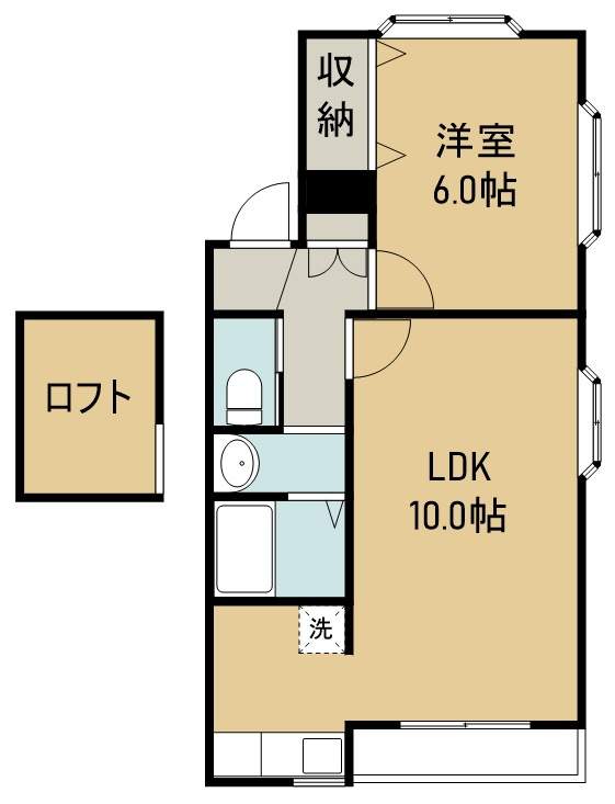 キャステール砂押Ⅰ 207号室 間取り