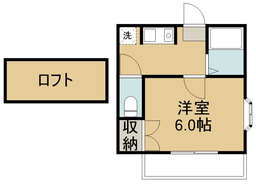 ホワイトパレス笠神Ⅱ 201号室 間取り