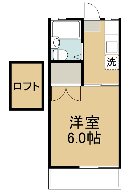 サニーコート 202号室 間取り