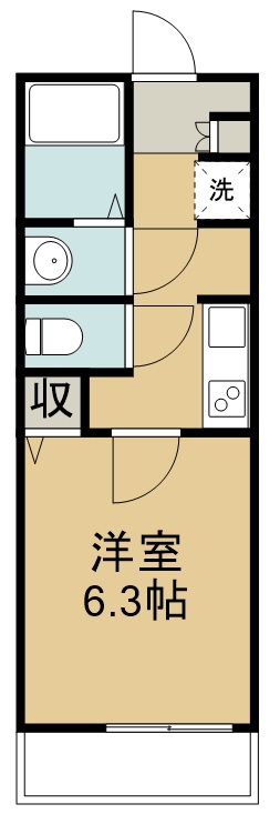 ブルーリーフ苦竹 306号室 間取り