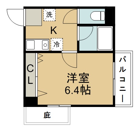 ハイツ秋田屋 301号室 間取り