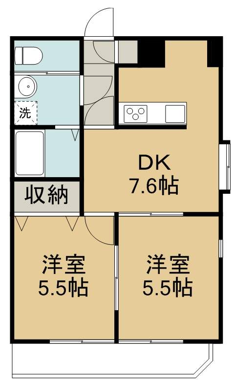 アトランティデ 305号室 間取り