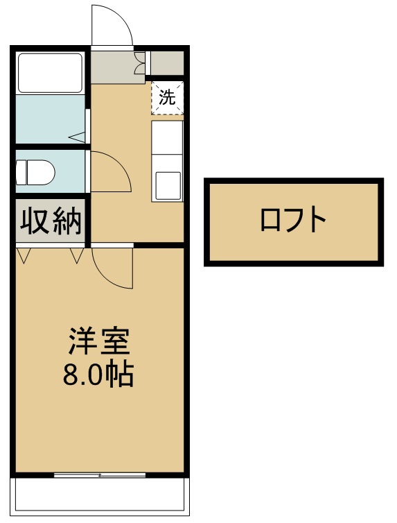 ホワイトキャッスル南小泉ビレジＤ棟 205号室 間取り