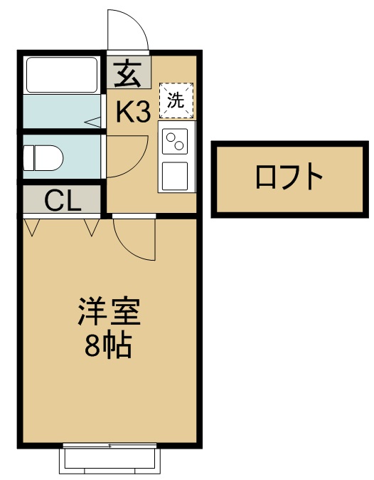 ホワイトキャッスル遠見塚１２番館 205号室 間取り