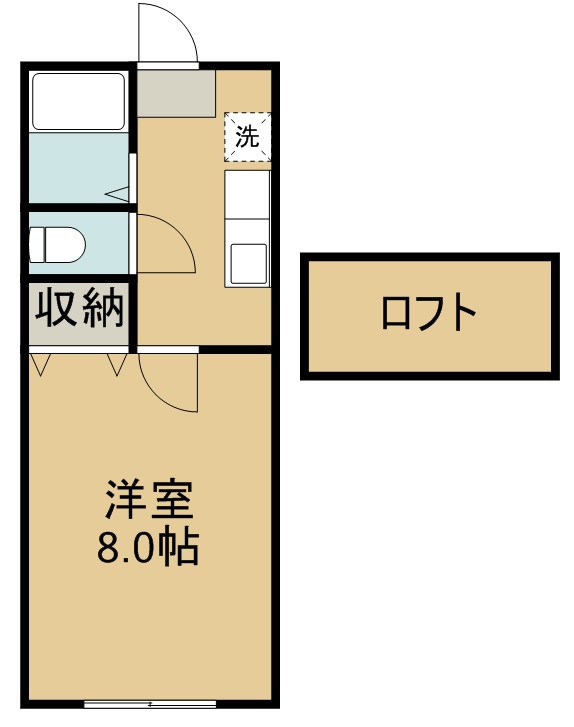 ホワイトキャッスル鈴雄Ｂ棟 203号室 間取り